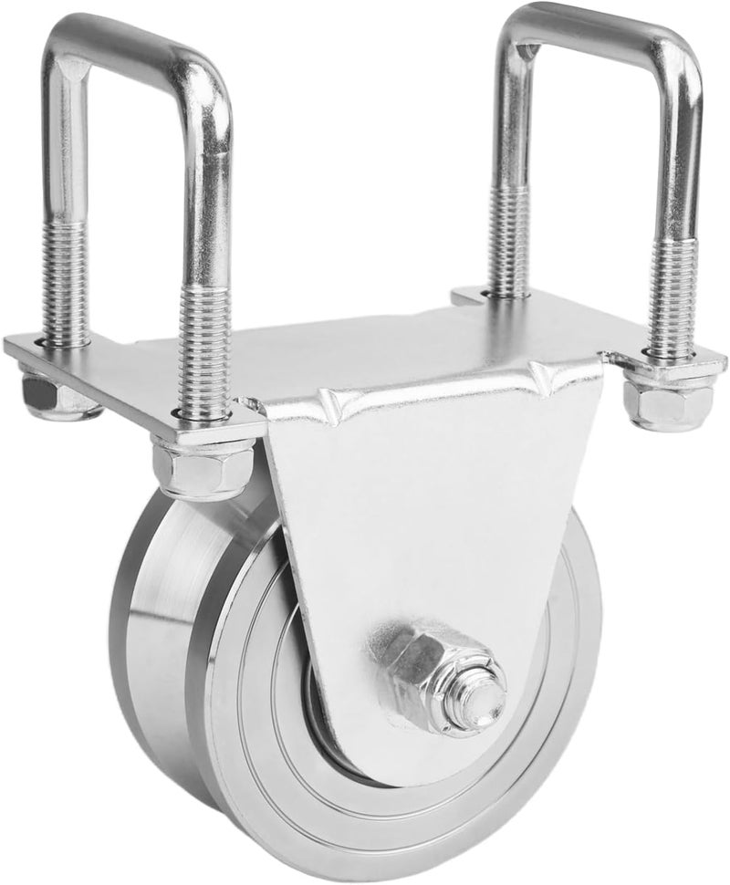 joytrace Heavy Duty 4" V-Groove Slide Gate Wheel Kit - Dual Sealed Bearings, 3000lbs Capacity, No Welding Needed for Car Mod & Industrial Gates - Image 1